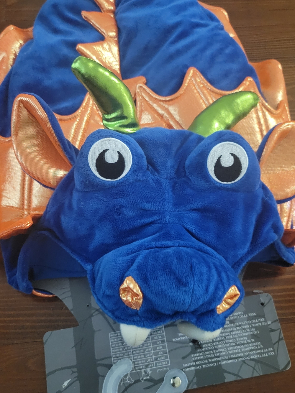Blue And Orange Dragon Dog Costume
